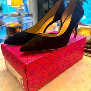 Tory Burch - Black Suede Heels - size 11 - NWT